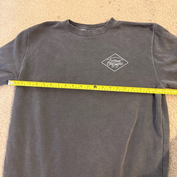 Stone Brewing Crewneck Sweatshirt Medium Gray Graphic Back Logo Brewery - Picture 4 of 6